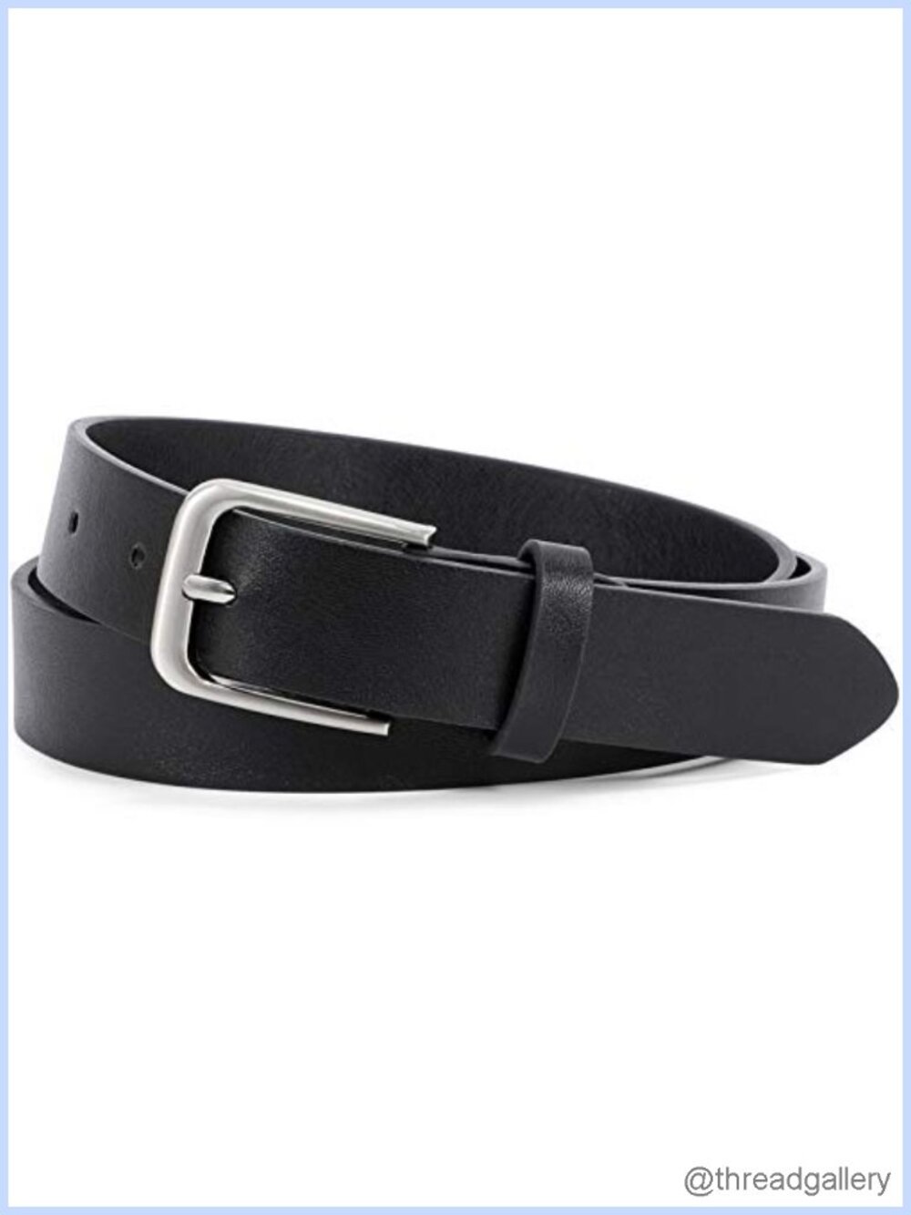 Faux Leather Women's Belt with Pin Buckle, Adjustable Casual Waist Belt for
